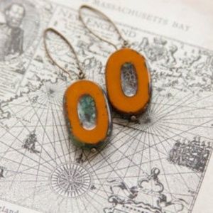 Rustic Orange Antique Earrings